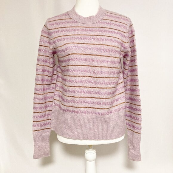 J. Crew Sequin Striped Sweater in Supersoft Yarn Size S - Picture 1 of 7